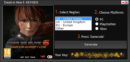 Dead-or-Alive-6-Serial-Key-Generator