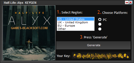 half life alyx steam key