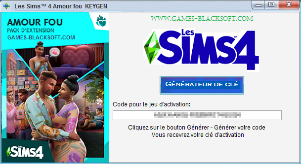 Les-Sims-4-Amour-fou-Keygen-les-cles-d-activation